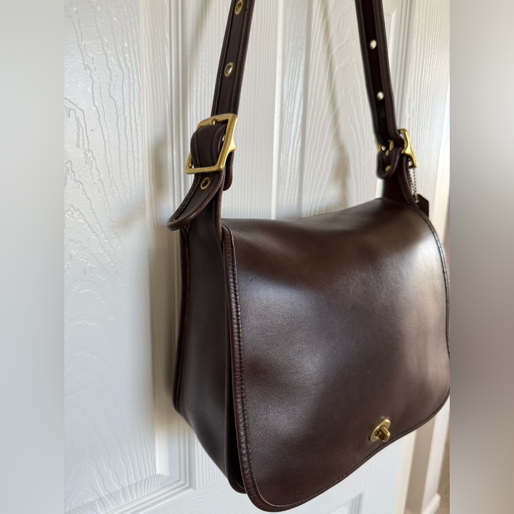 Vintage Coach 9525 Stewardess Bag Mahogany Brown Made in Costa Rica 9525